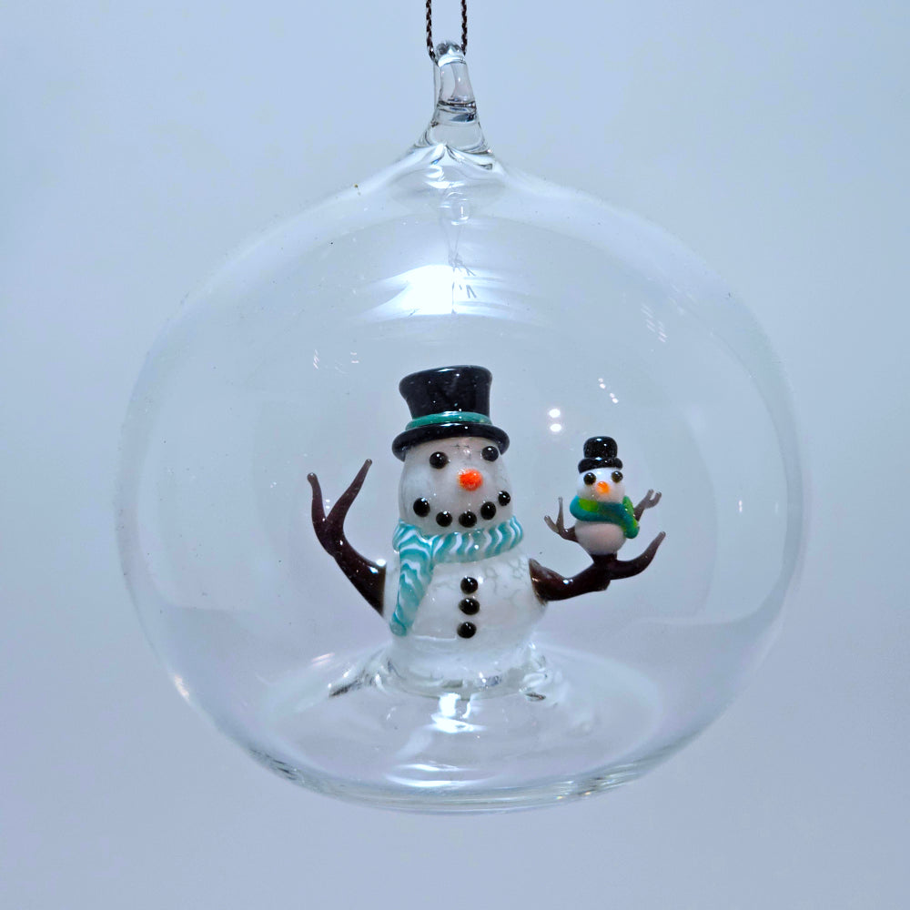 Snowman with Mini Me Bubble Ornament