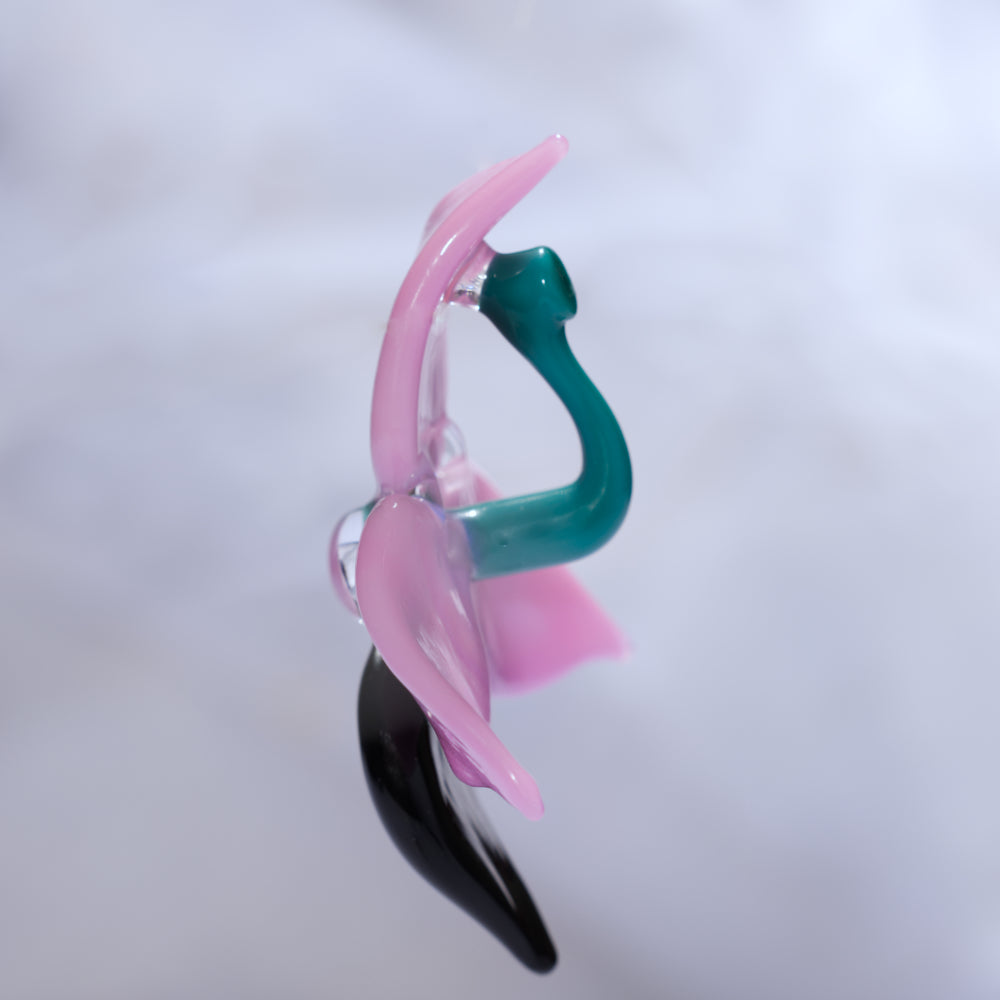 Pink Aqua Spiral Bloom