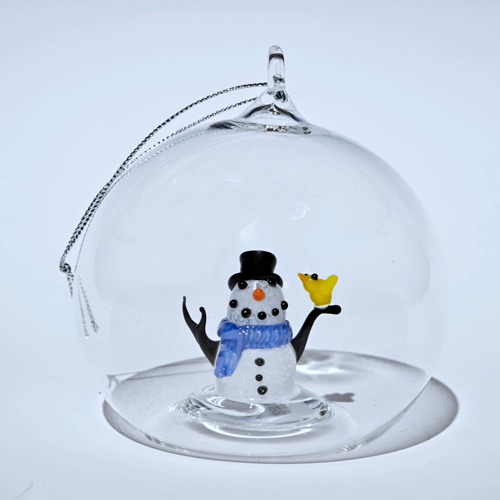 Snowman with Yellow Birdie