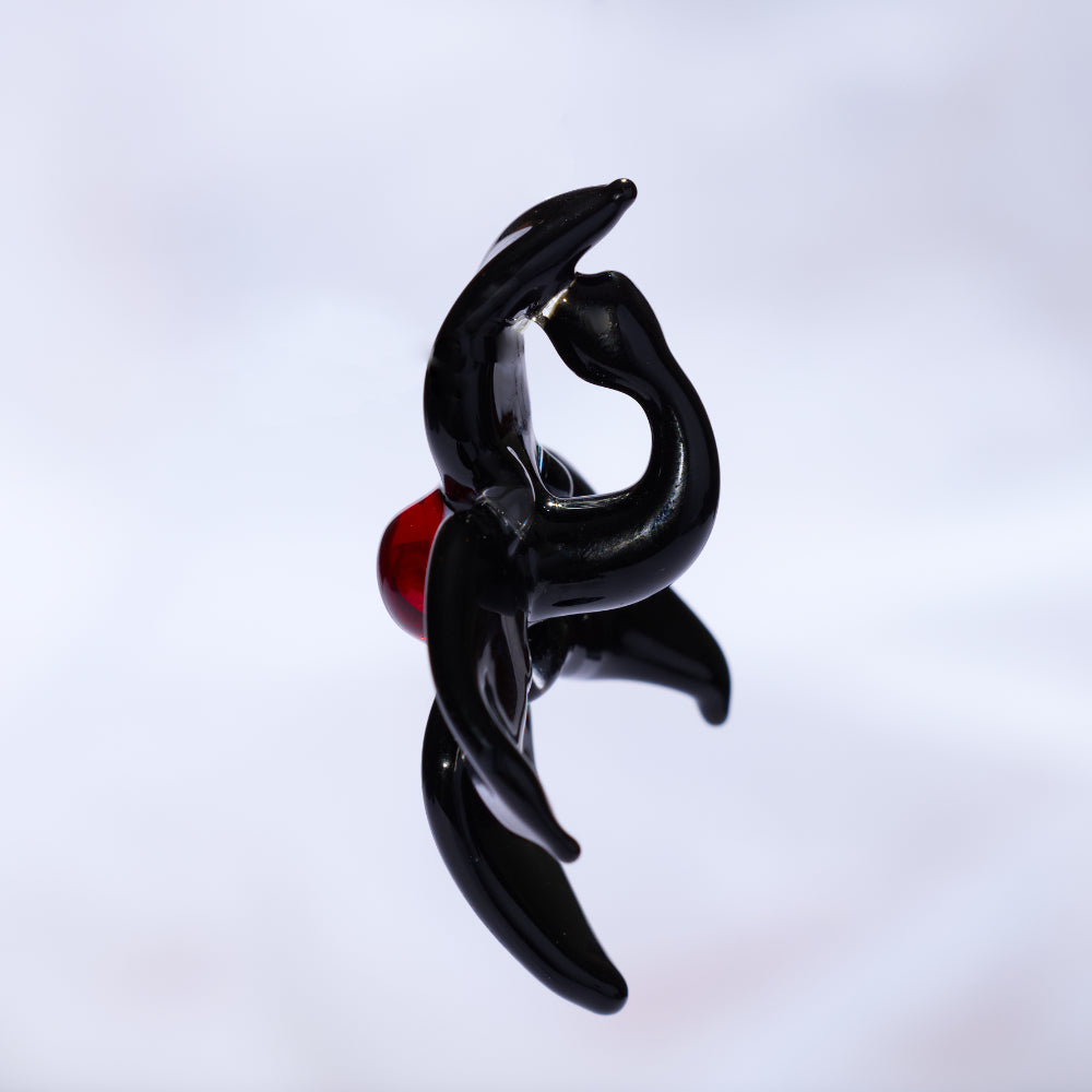 Black White Red Bloom