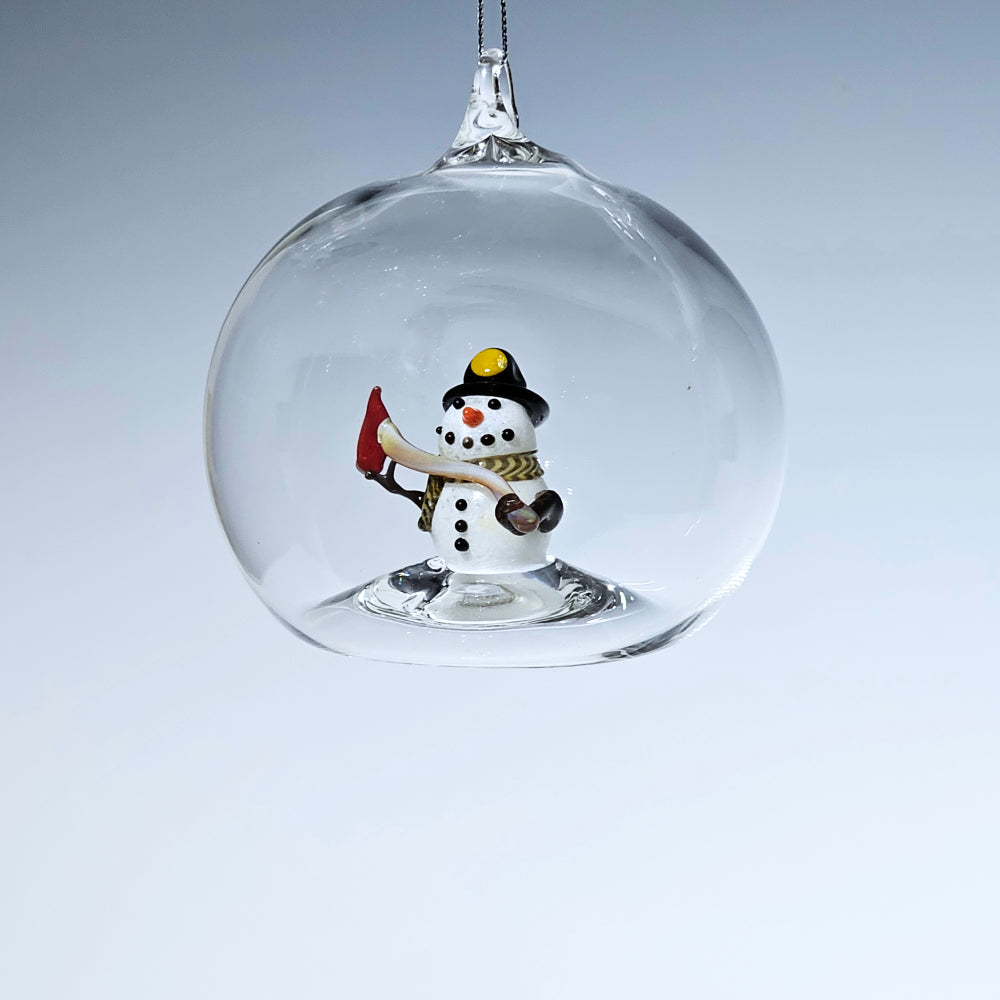 Firefighter Snowman