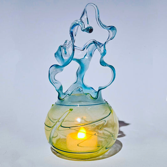 Aqua Yellow Raindrop
