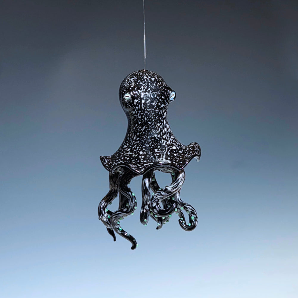 Speckled White on Black Octo-Bell