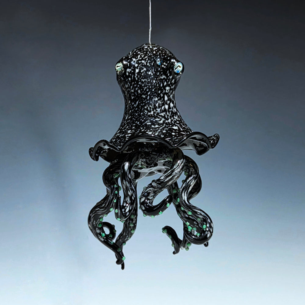 Speckled White on Black Octo-Bell