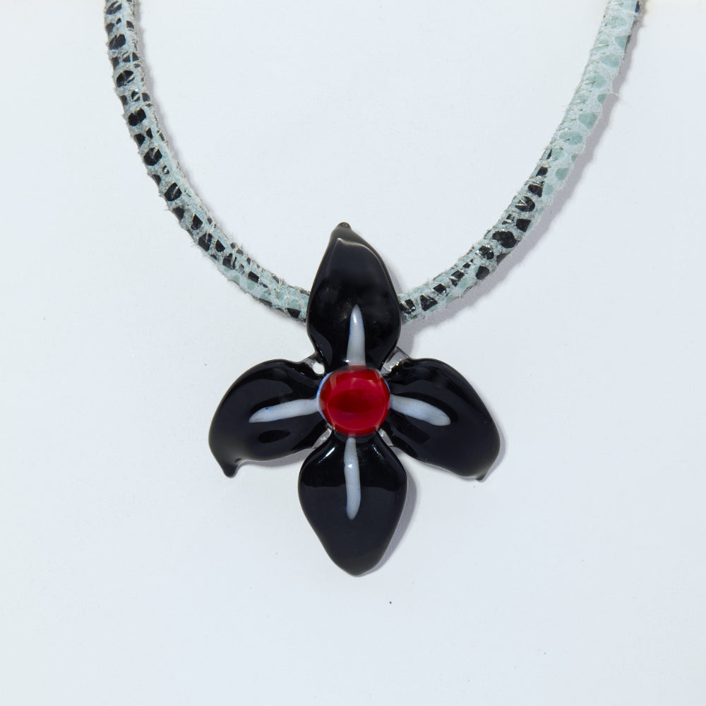 Black White Red Bloom