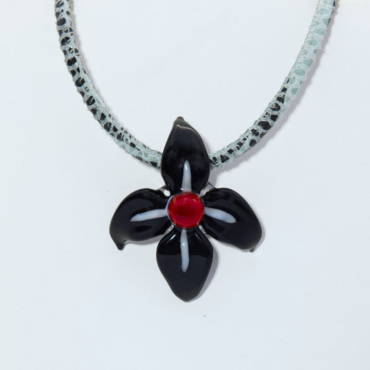 Black White Red Bloom