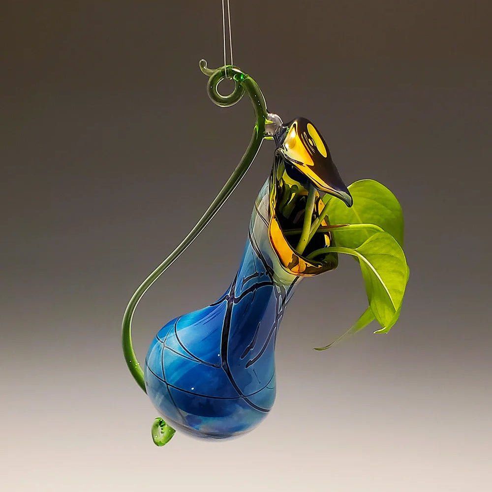 Cobalt Pitcher Plant Vase