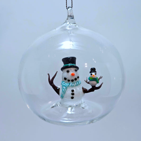 Snowman with Mini Me Bubble Ornament