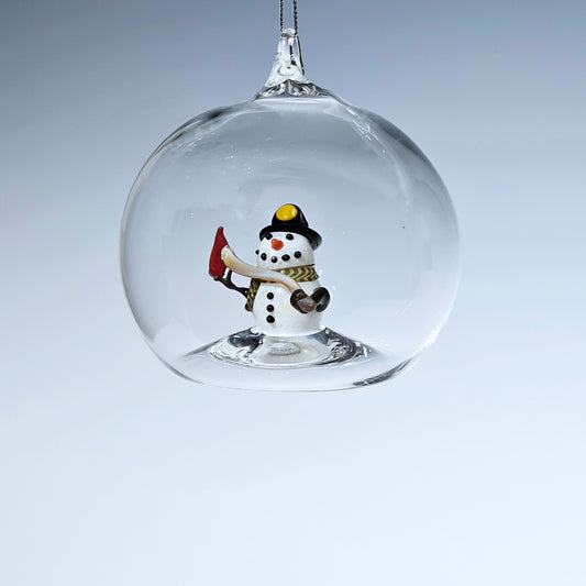 Firefighter Snowman